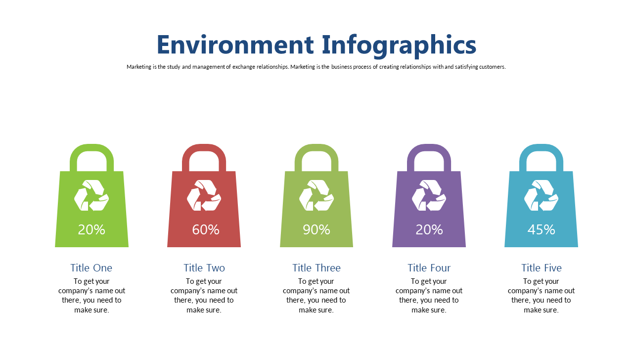 Track Environmental Metrics with Shopping Bag Infographic