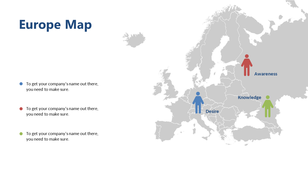Present Brand Awareness with Europe Map Infographic