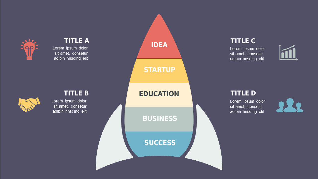 Illustrate Business Success with Rocket Diagram