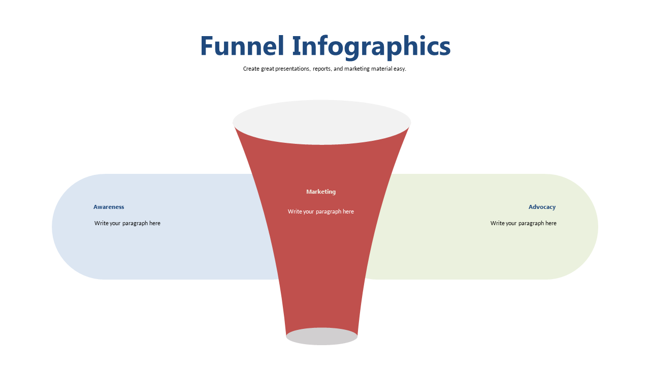 Show Marketing Funnel Stages with Editable Infographic