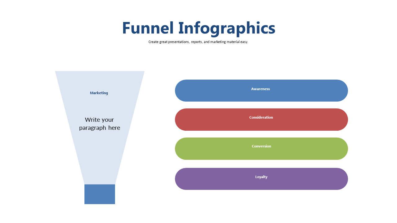 Visualize Marketing Phases with Funnel Infographic