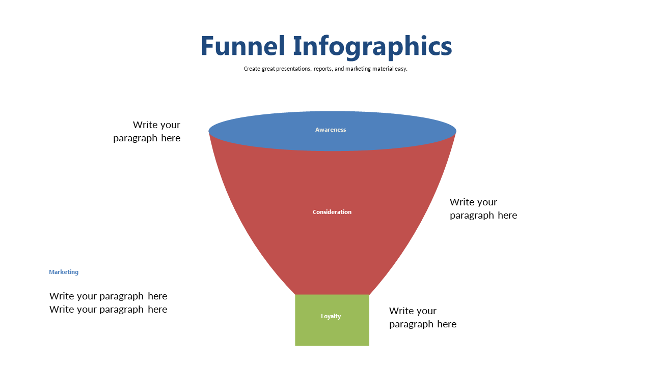Illustrate Marketing Stages with Engaging Funnel Infographic