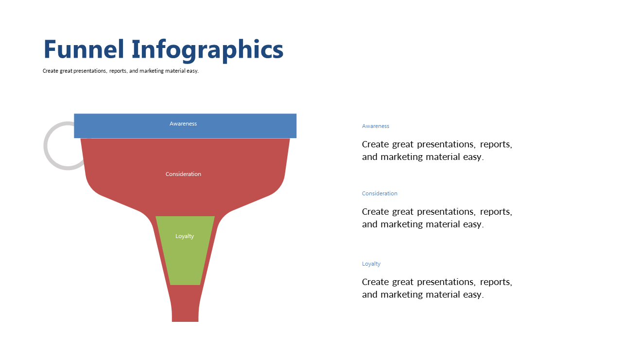 Illustrate Marketing Stages with Funnel Infographics
