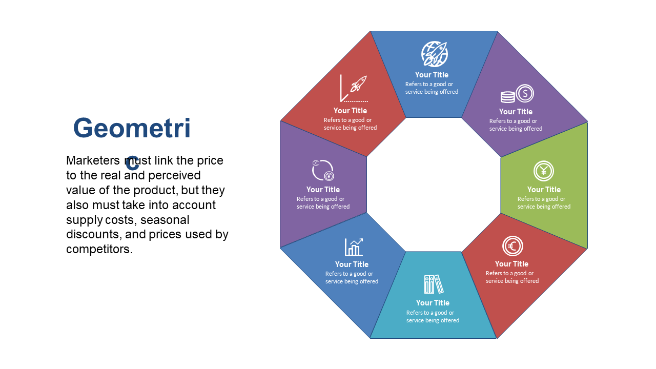 Display Marketing Value Proposition with Hexagons