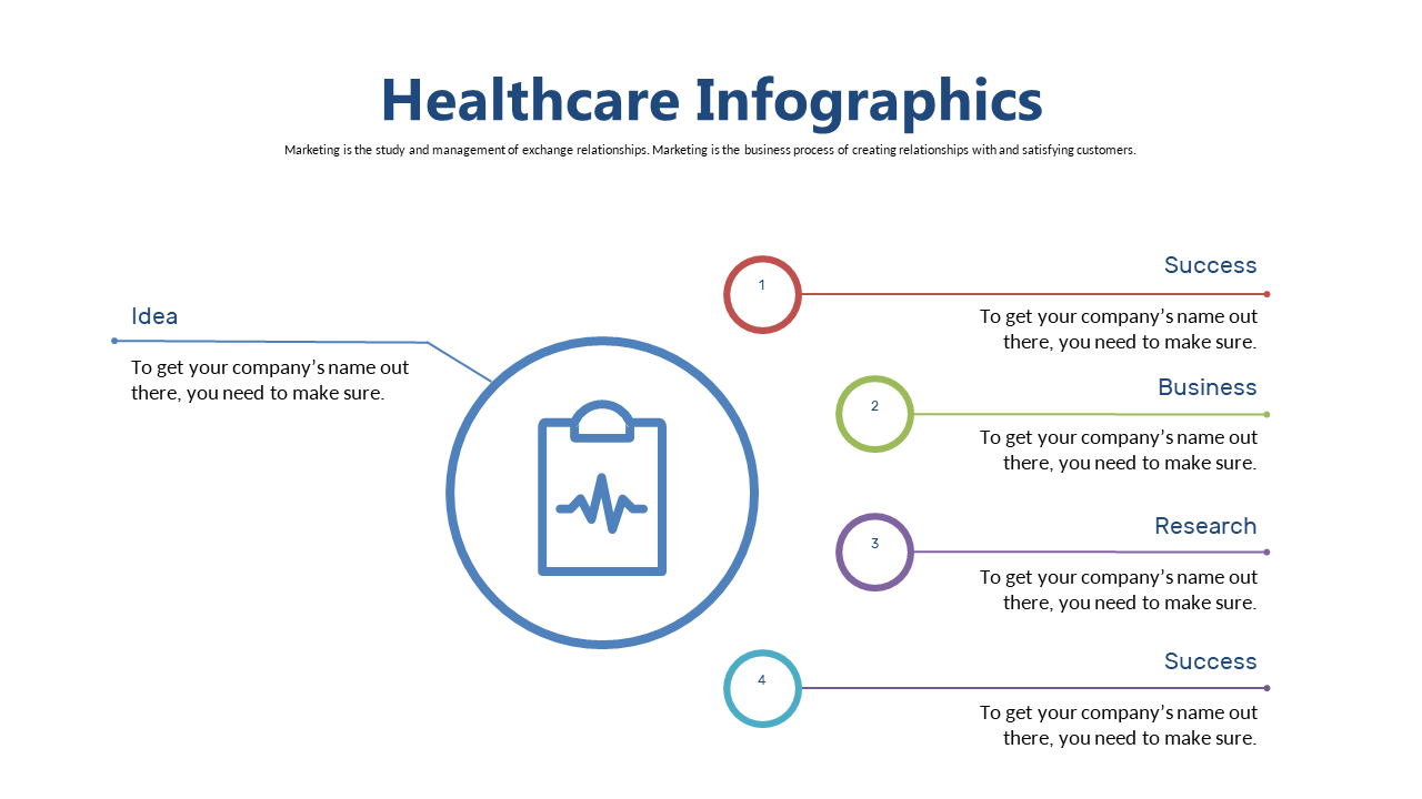Convey Key Success Steps with Healthcare Infographic
