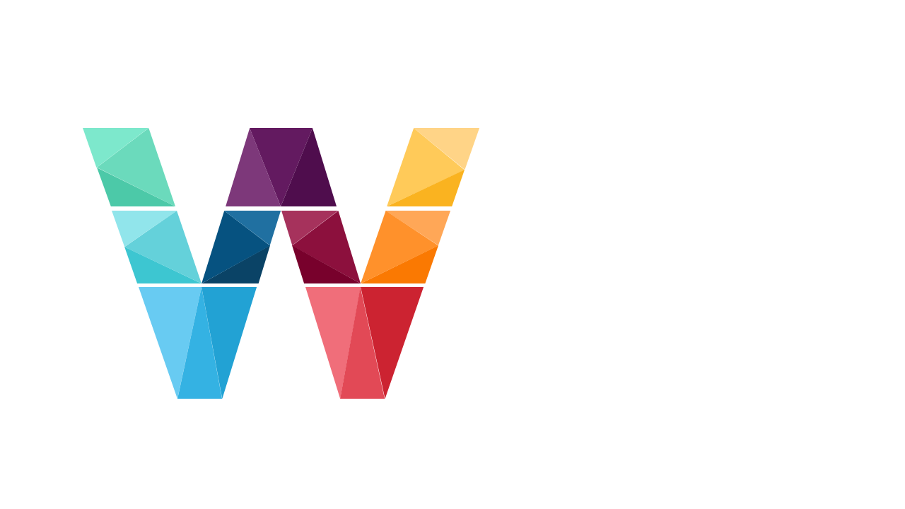 Branding with Colorful Geometric Letter W