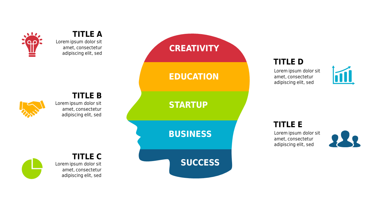 Creative Layered Head Slide for Startup Pitches