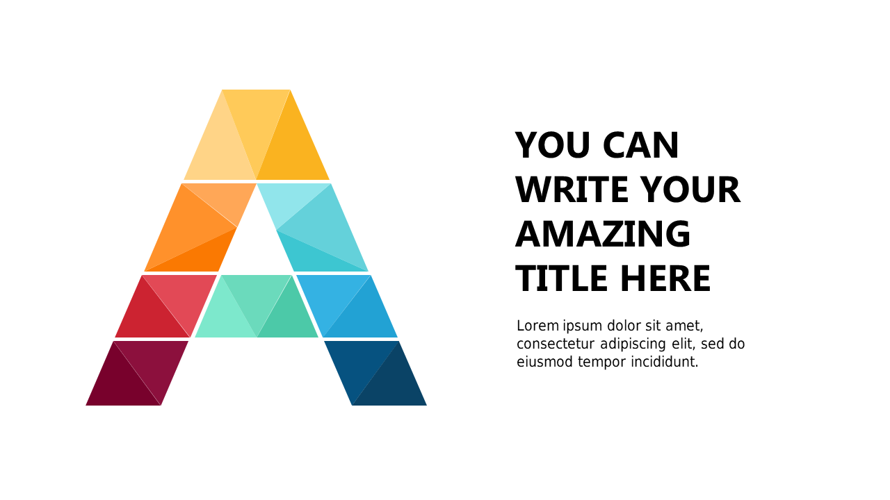 Attention-Grabbing Letter A for Presentations