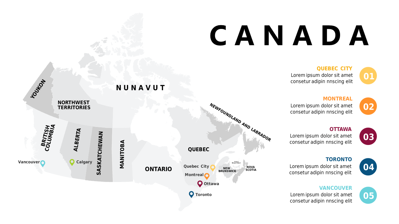 Analyze Regions with Canada Overview Map