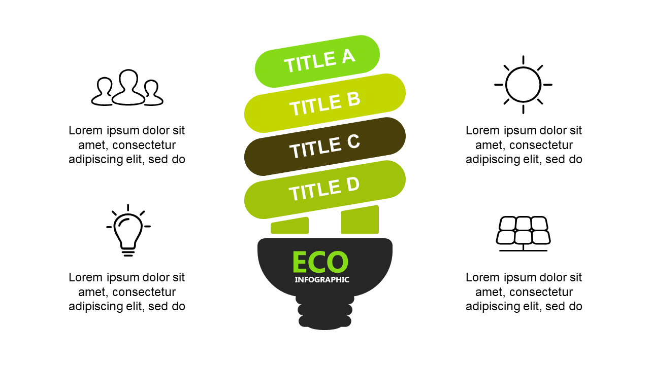 Present Sustainability Ideas with a Light Bulb Infographic