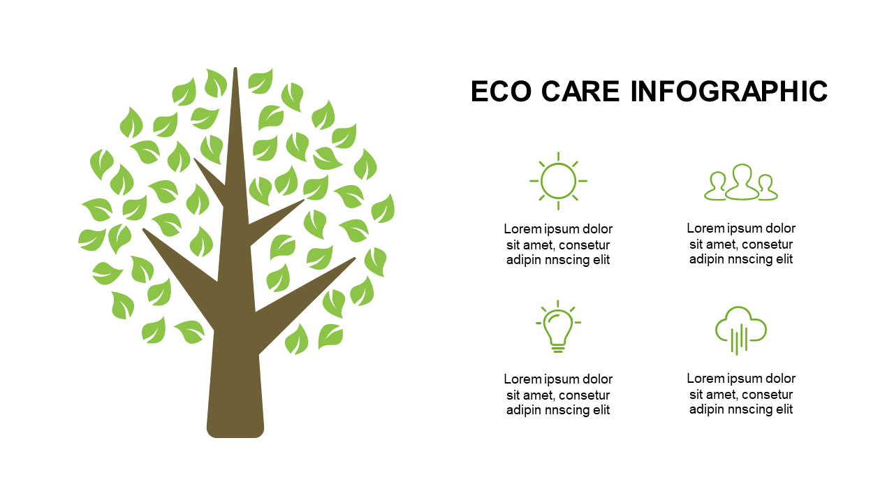 Present Eco Initiatives with Tree Infographic V2