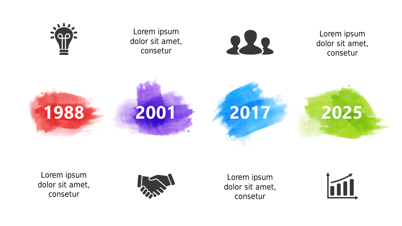 Present Key Milestones with Timeline Layout