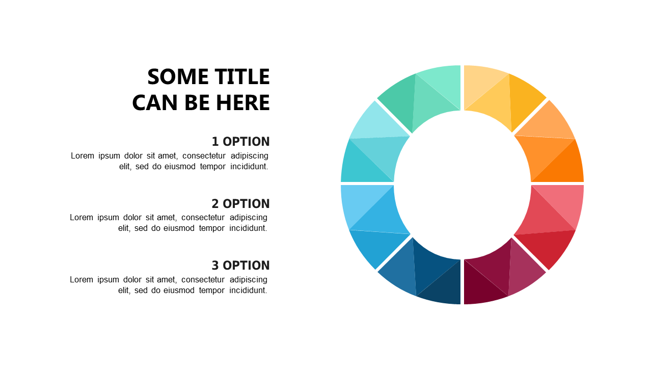 Show Options with Colorful Circular Wheel Layout