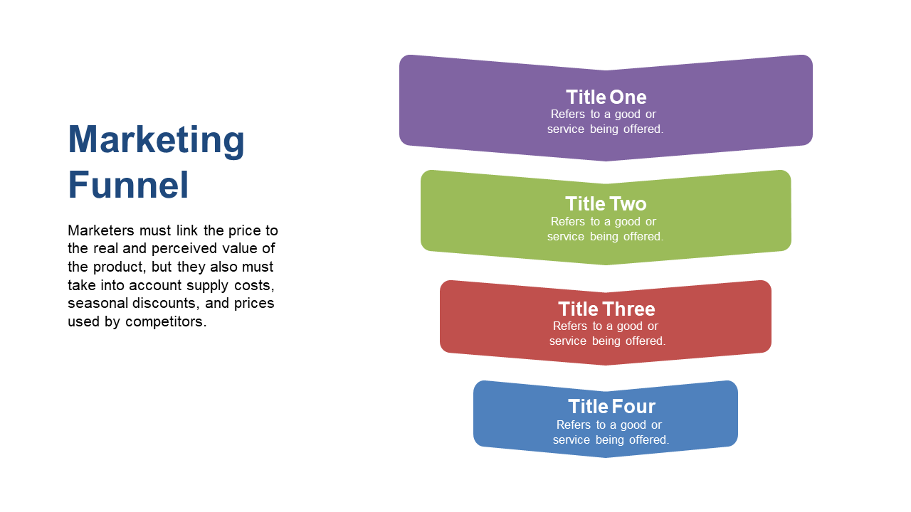 Illustrate Service Offerings with Vertical Marketing Funnel