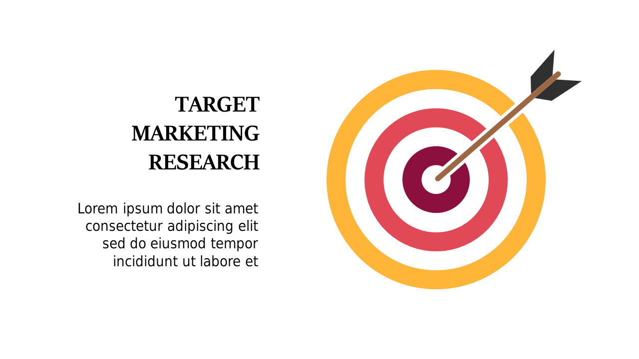 Present Target Marketing Insights with Bullseye Graphic