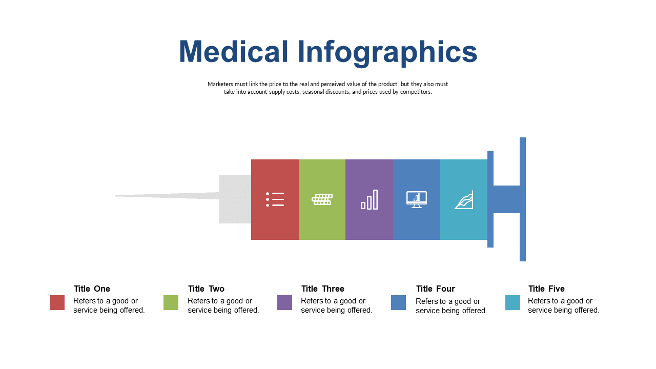 Present Healthcare Services with Syringe Infographic
