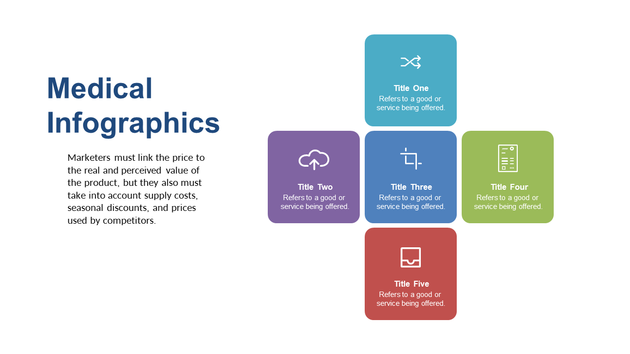 Present Product Values with Central Concept Infographic