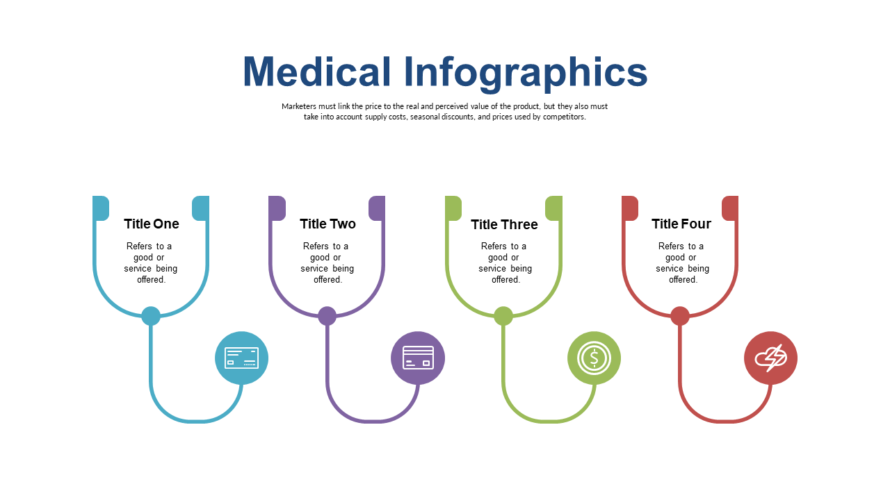 Display Medical Services with Stethoscope Infographic