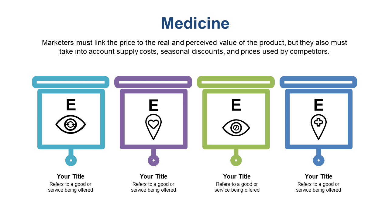 Present Medicine Marketing Strategies with Icons