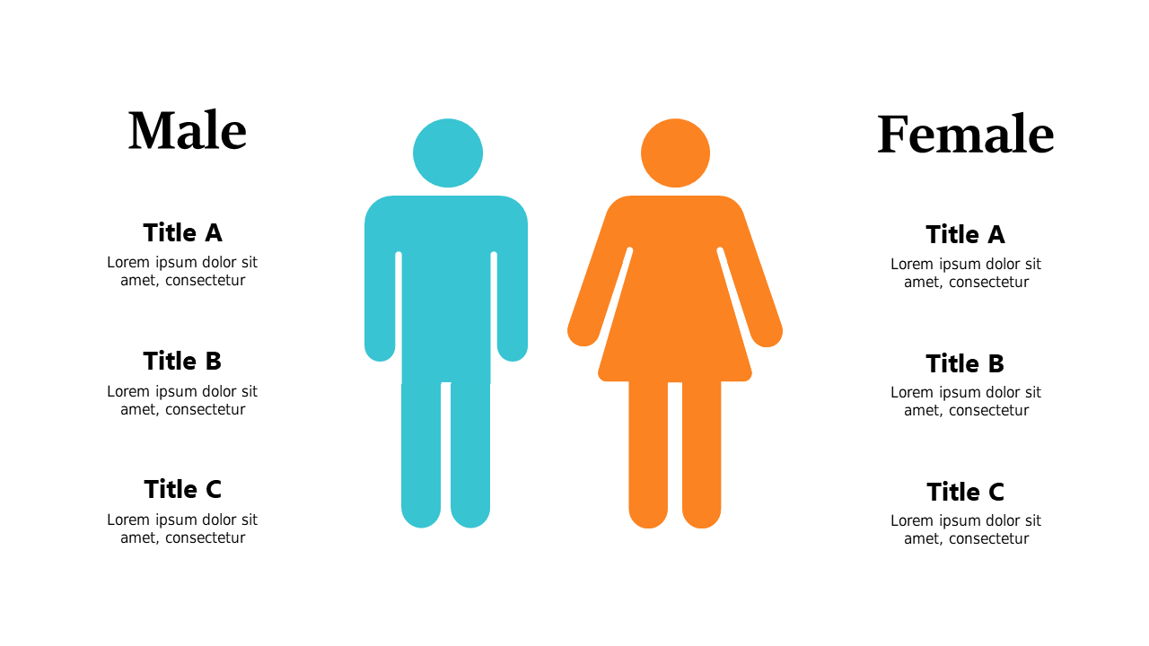 Gender Comparison Layout for HR Presentations