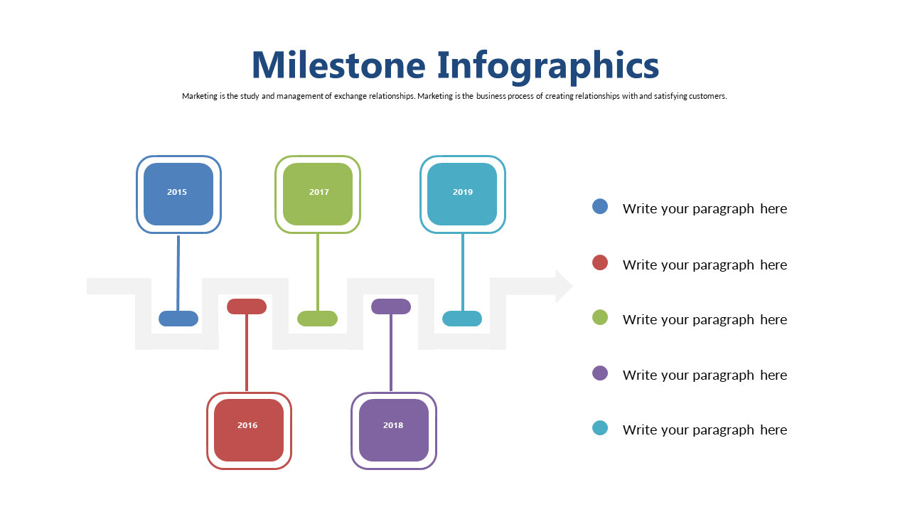 Highlight Achievements with Colorful Milestone Timeline