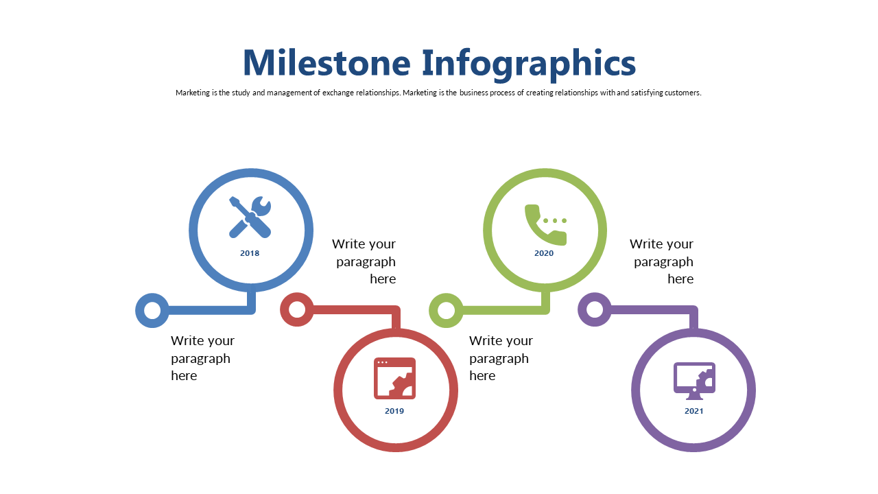 Showcase Achievements with Colorful Milestone Timeline