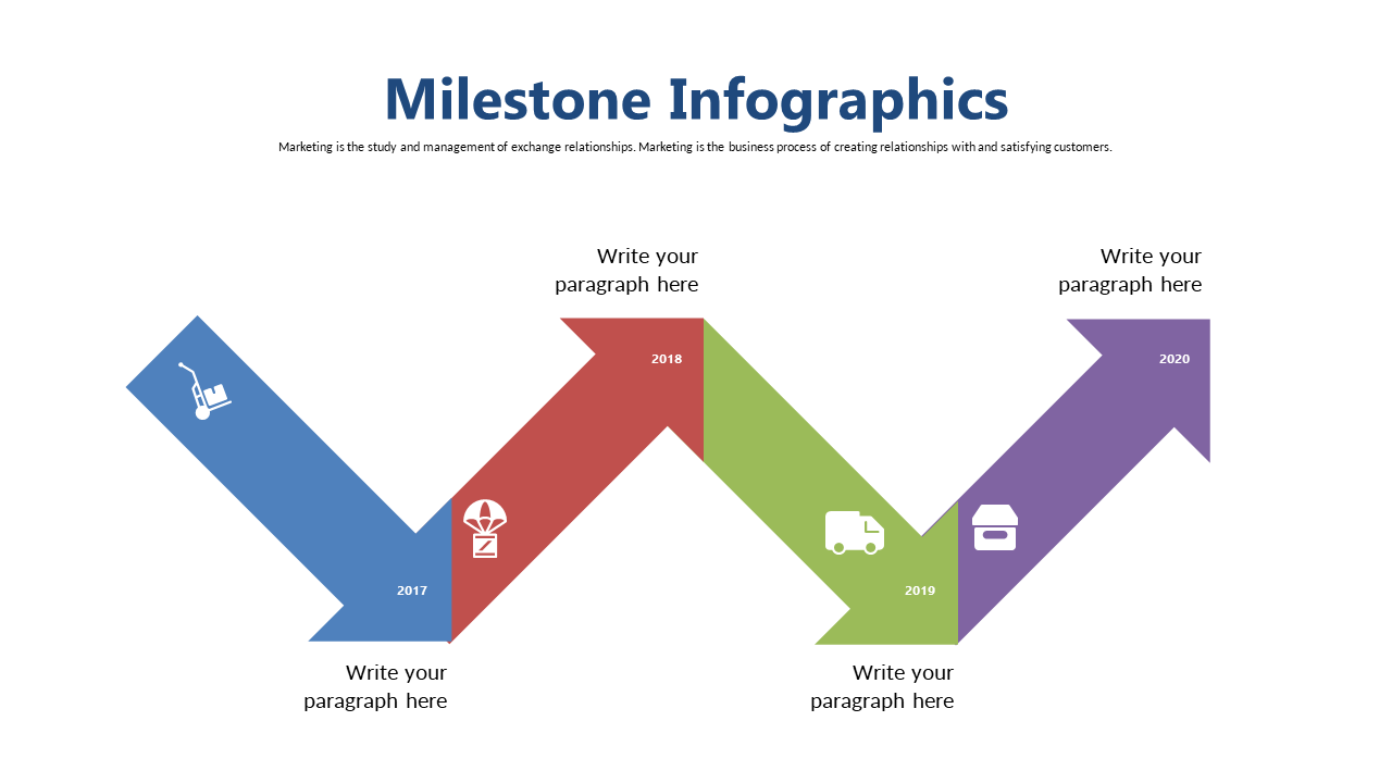 Showcase Progress with Milestone Infographic and Arrows