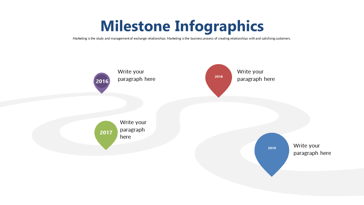 Present Key Events with Milestone Timeline Infographic