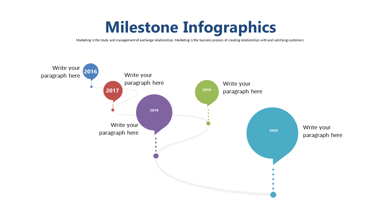 Showcase Achievements with Colorful Milestone Infographic