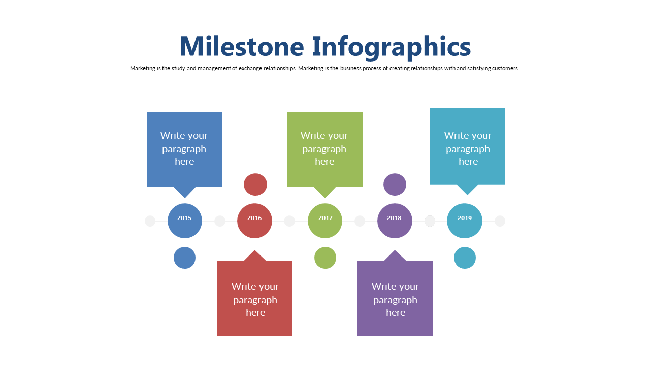 Engage with Colorful Milestone Infographic Timeline