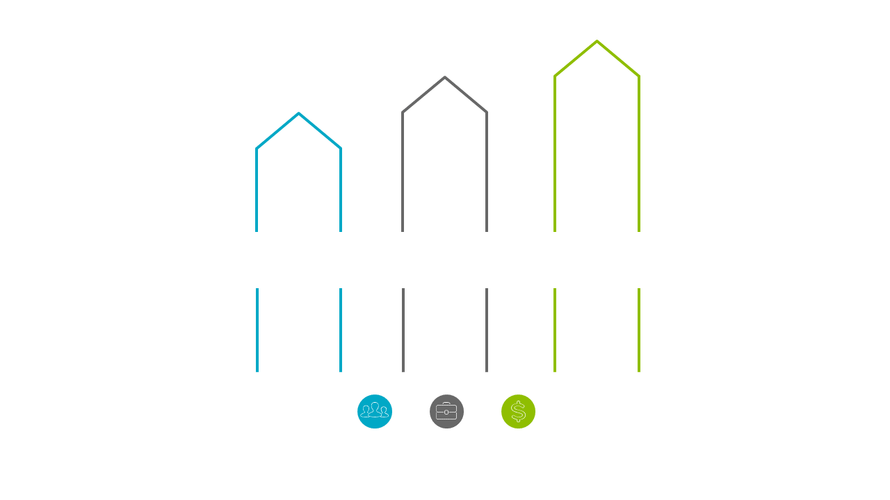 Present Key Growth Metrics with 3-Step Indicators