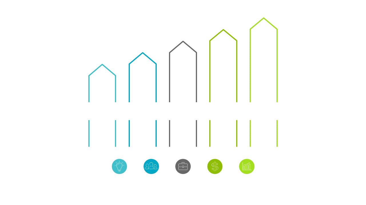 Illustrate Growth Metrics with a 5-Step Bar Chart