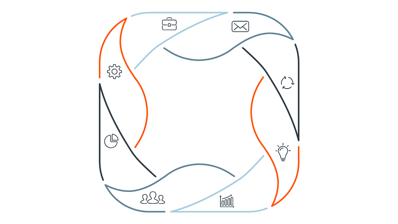 Visualize Workflows with Curved Arrows and Icons
