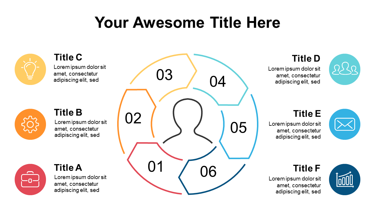 Present 6-Step Processes with a Circular Layout