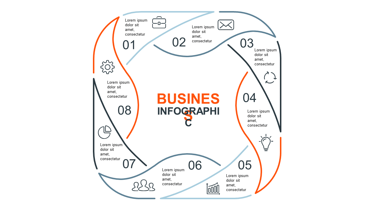 Showcase Processes with an 8-Step Circular Infographic