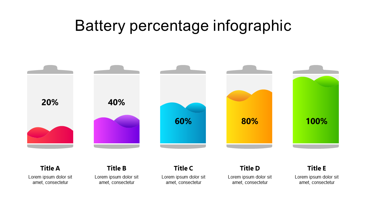 Battery Percentage Infographic for Progress Tracking
