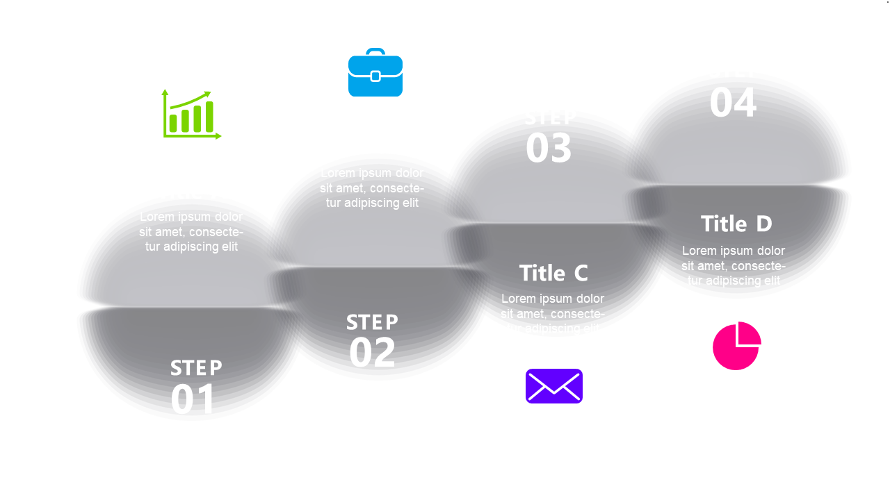 Gradient Circular Steps for Process Presentation