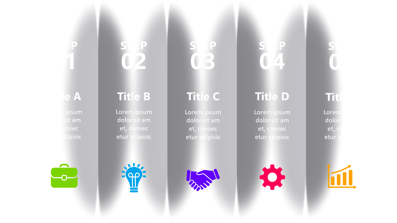 Present a 5-Step Process Flow in PowerPoint