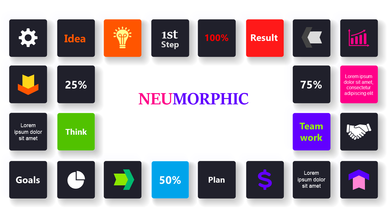 Showcase Ideas with Neumorphic Icons