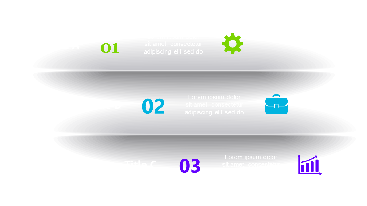 Outline a 3-Step Process with Icons