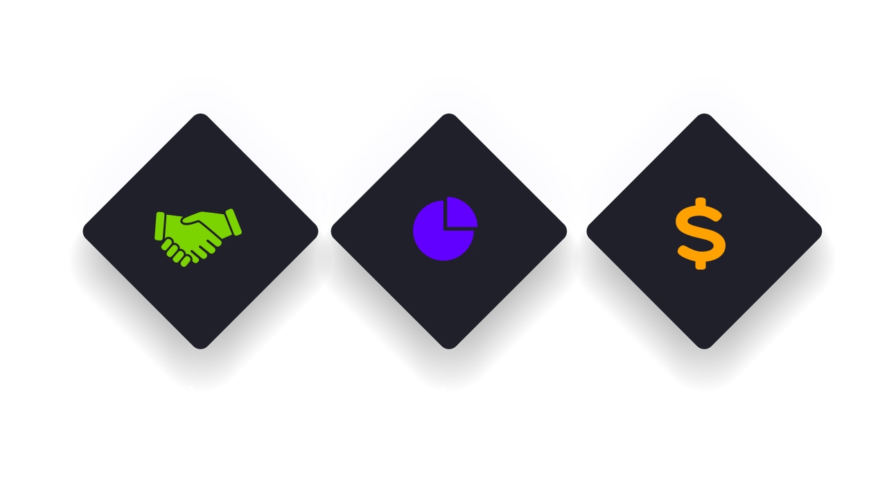 Diamond Icons for Finance and Partnerships