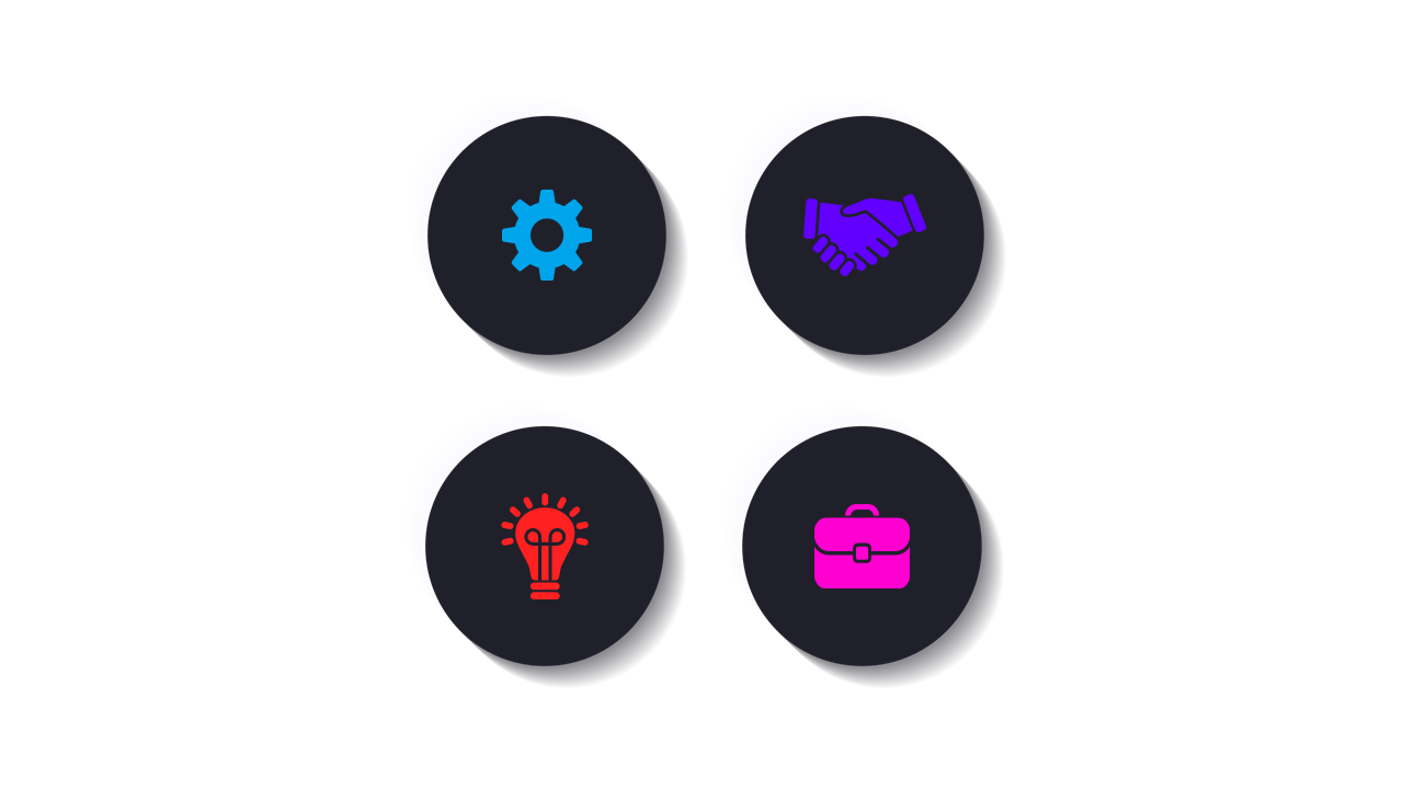 Showcase Teamwork with Circular Icons in PowerPoint