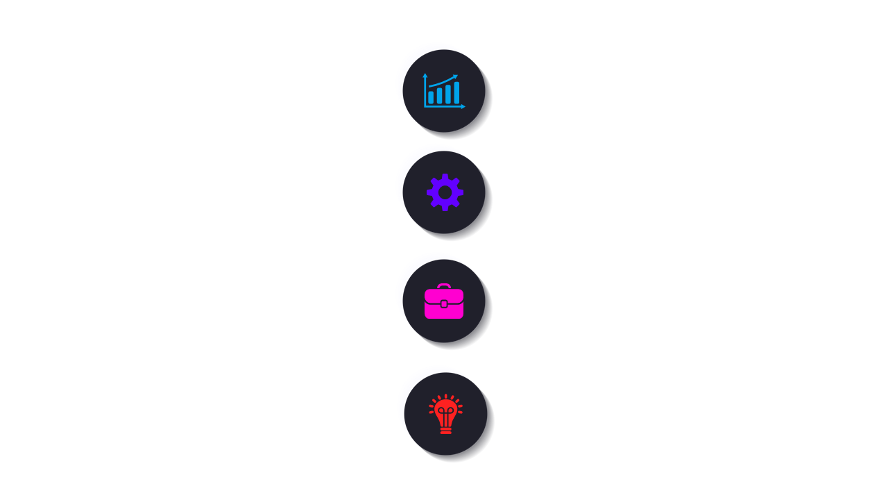 Highlight Business Concepts with Vertical Circular Icons