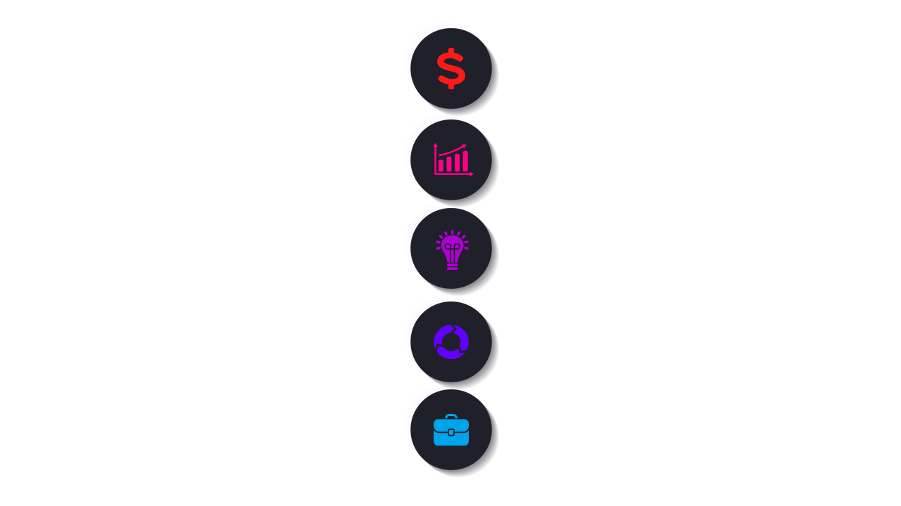 Stylish Vertical Icons for Business Concepts V2