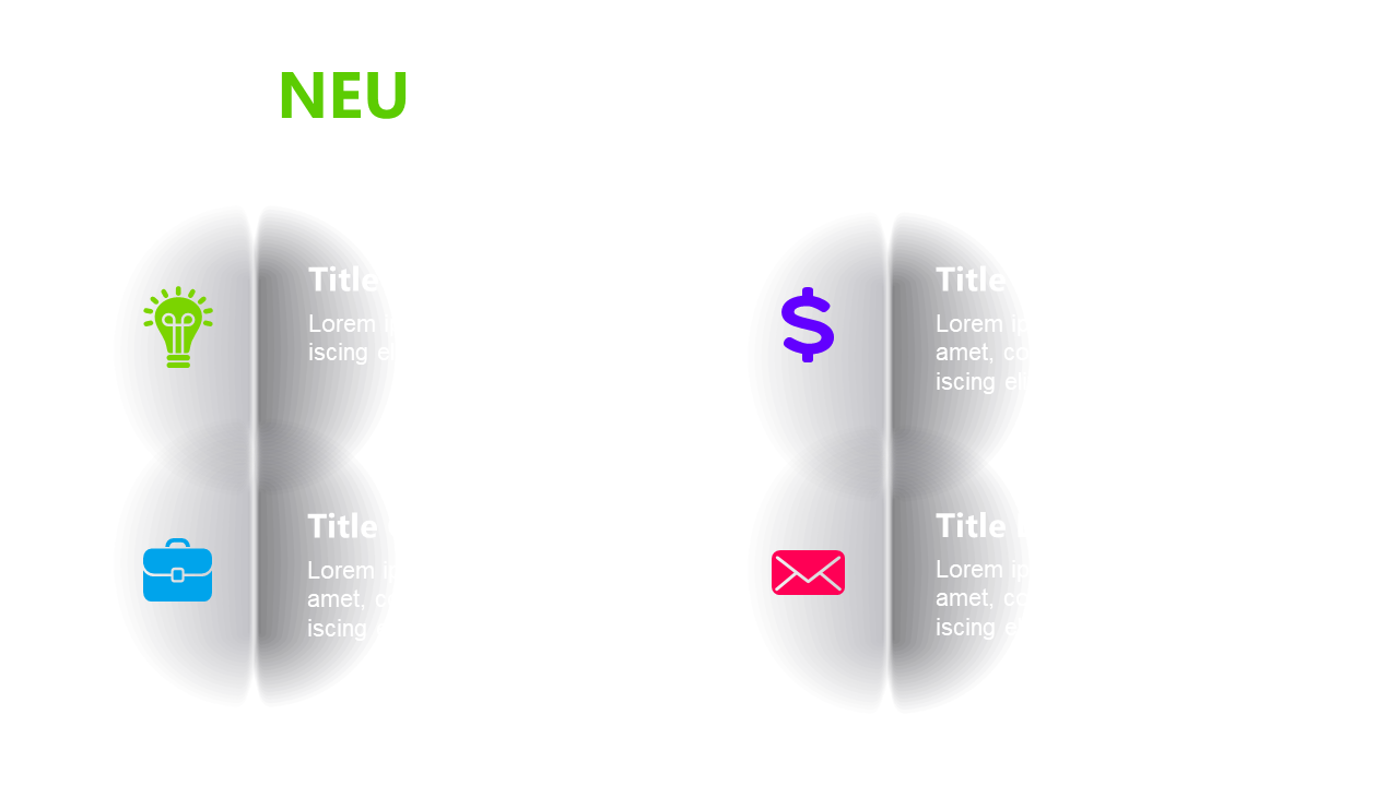 Showcase Concepts with Split Circle Infographic