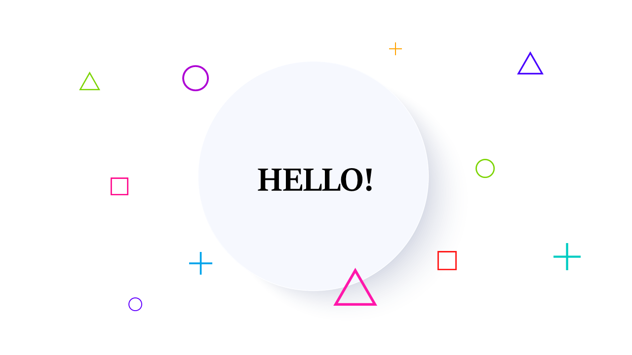 Engage with Colorful Geometric Shapes Layout