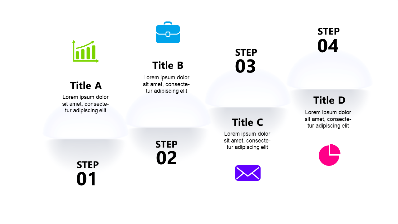 Visualize Four-Step Process with Icons