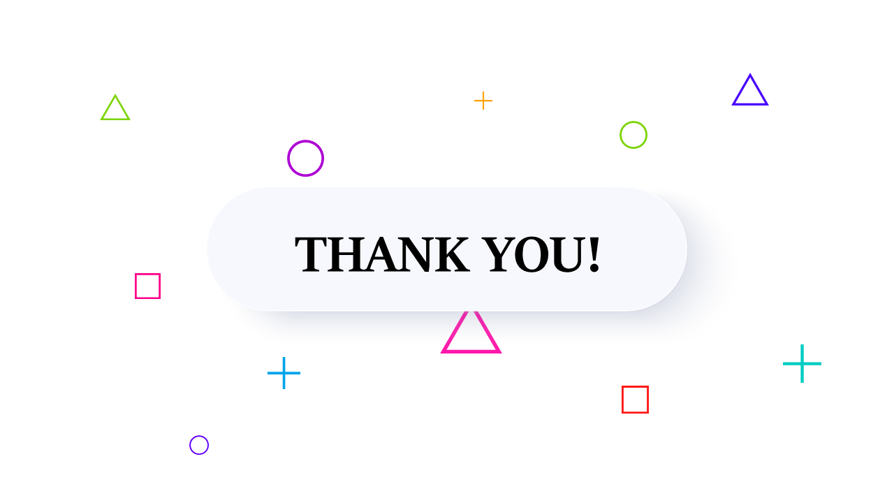 Conclude with a Colorful Thank You Slide