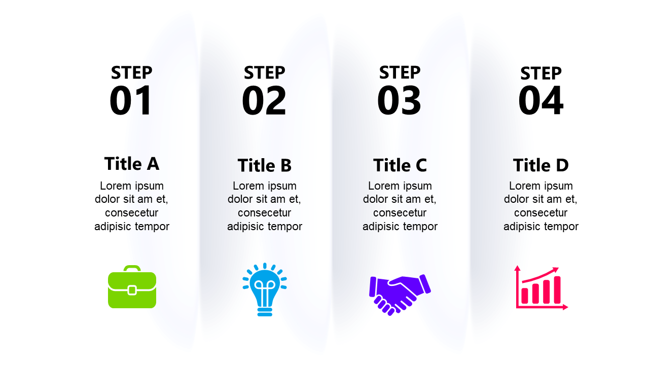 Outline Vertical Process Flow with Icons