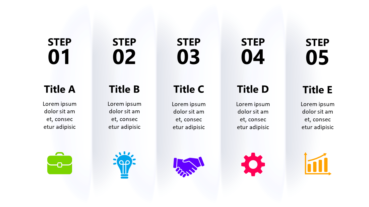Present Clear Steps with Vertical Process Diagram
